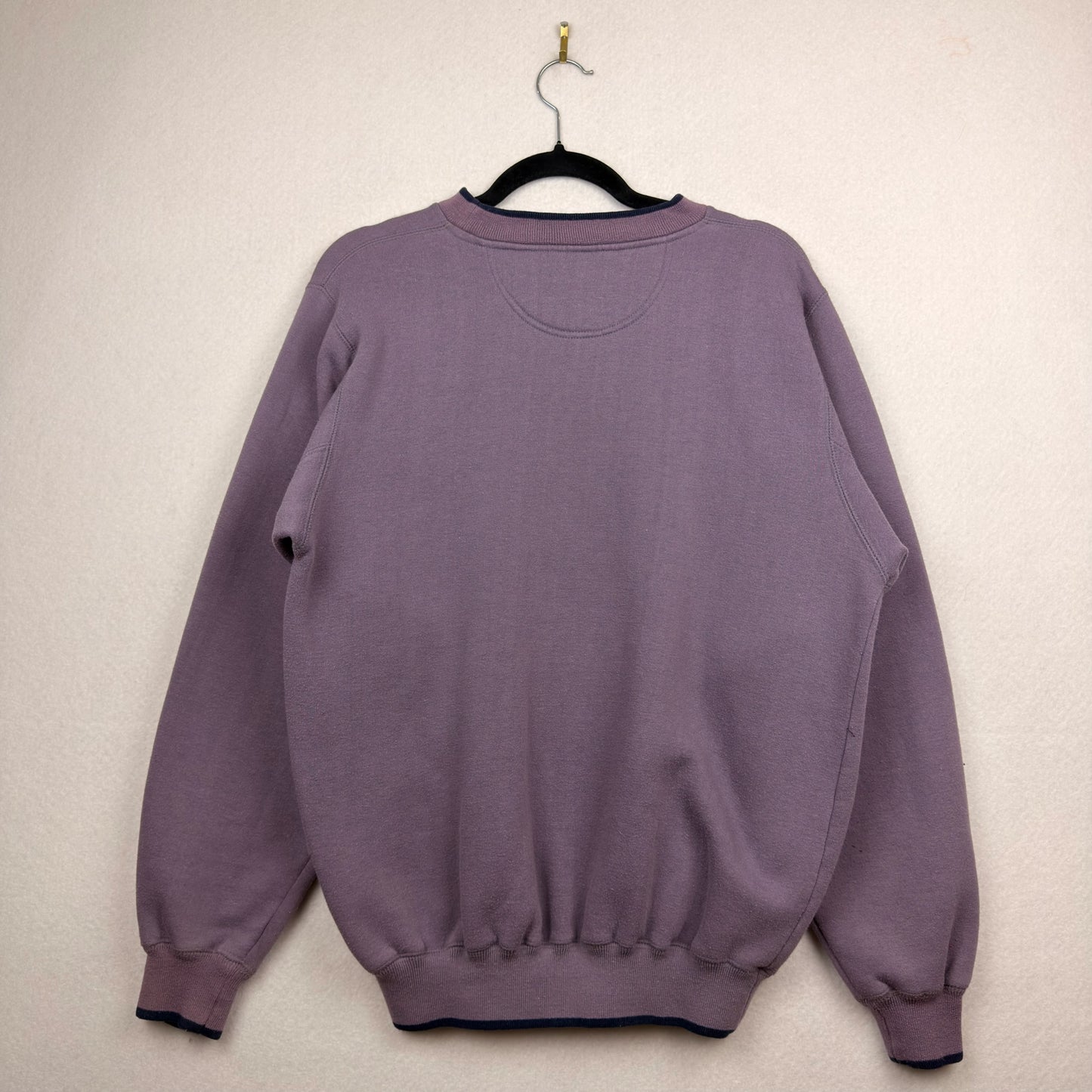 Vintage Disney Mickey Embroidery Purple Pullover Crewneck