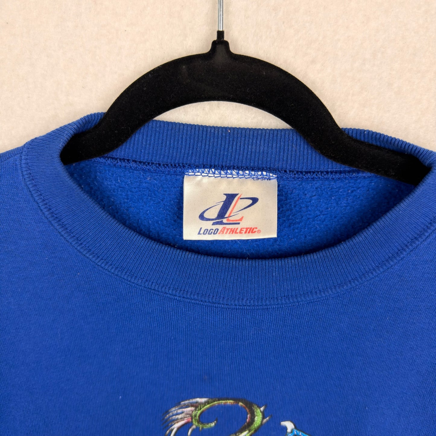 Vintage Logo Athletics Y2K Style Dragon Front Back Pullover Crewneck