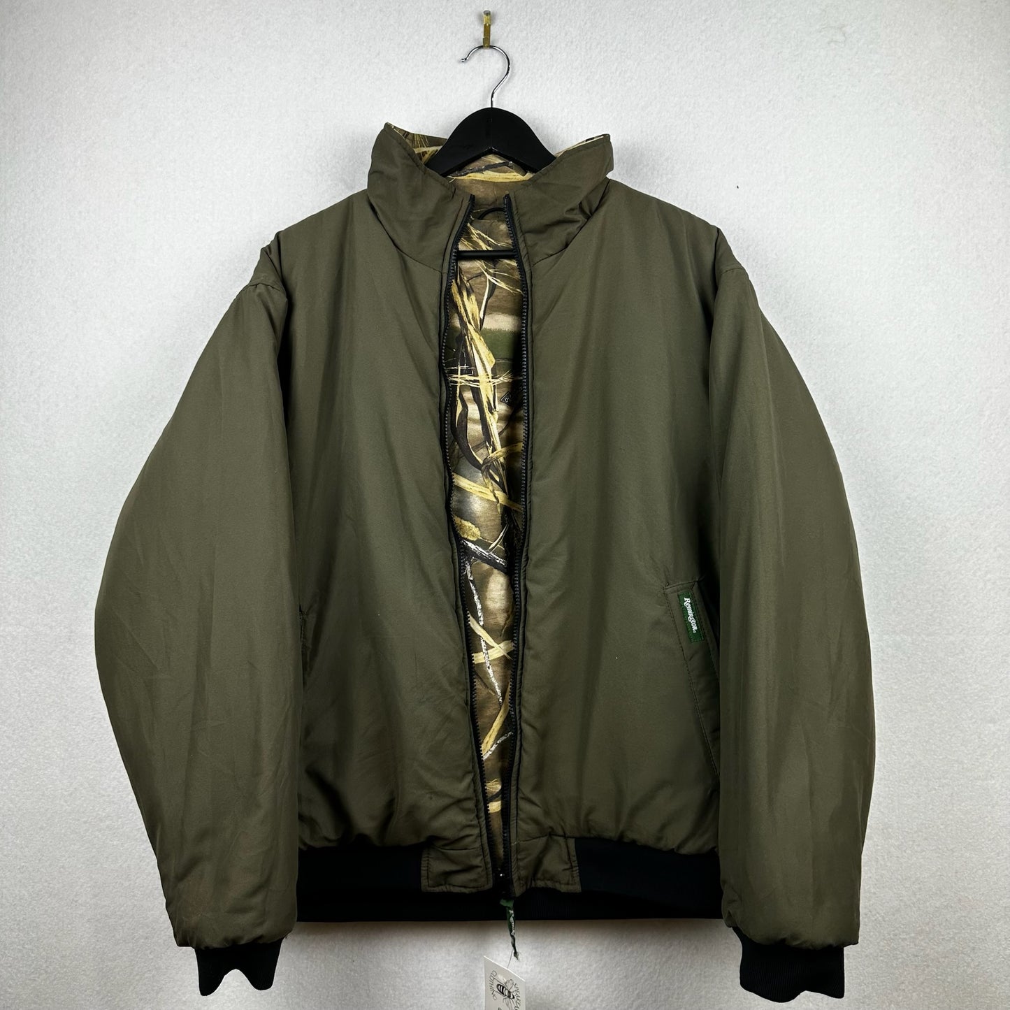 Vintage Remington Realtree AOP Full Zip Insulated Hooded Jacket
