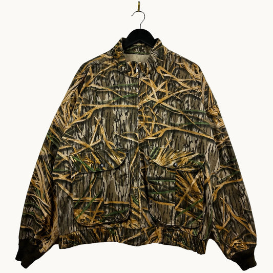 Vintage Mossy Oak RealTree AOP Full Zip Light Jacket