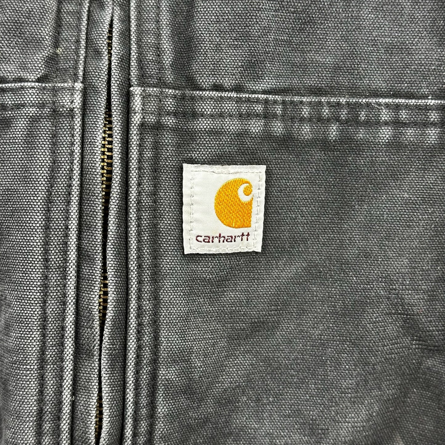 Carhartt Full Swing Golden Bear Embroidery Black Fleece Lined Hooded Jacket