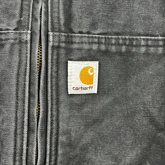 Carhartt Full Swing Golden Bear Embroidery Black Fleece Lined Hooded Jacket