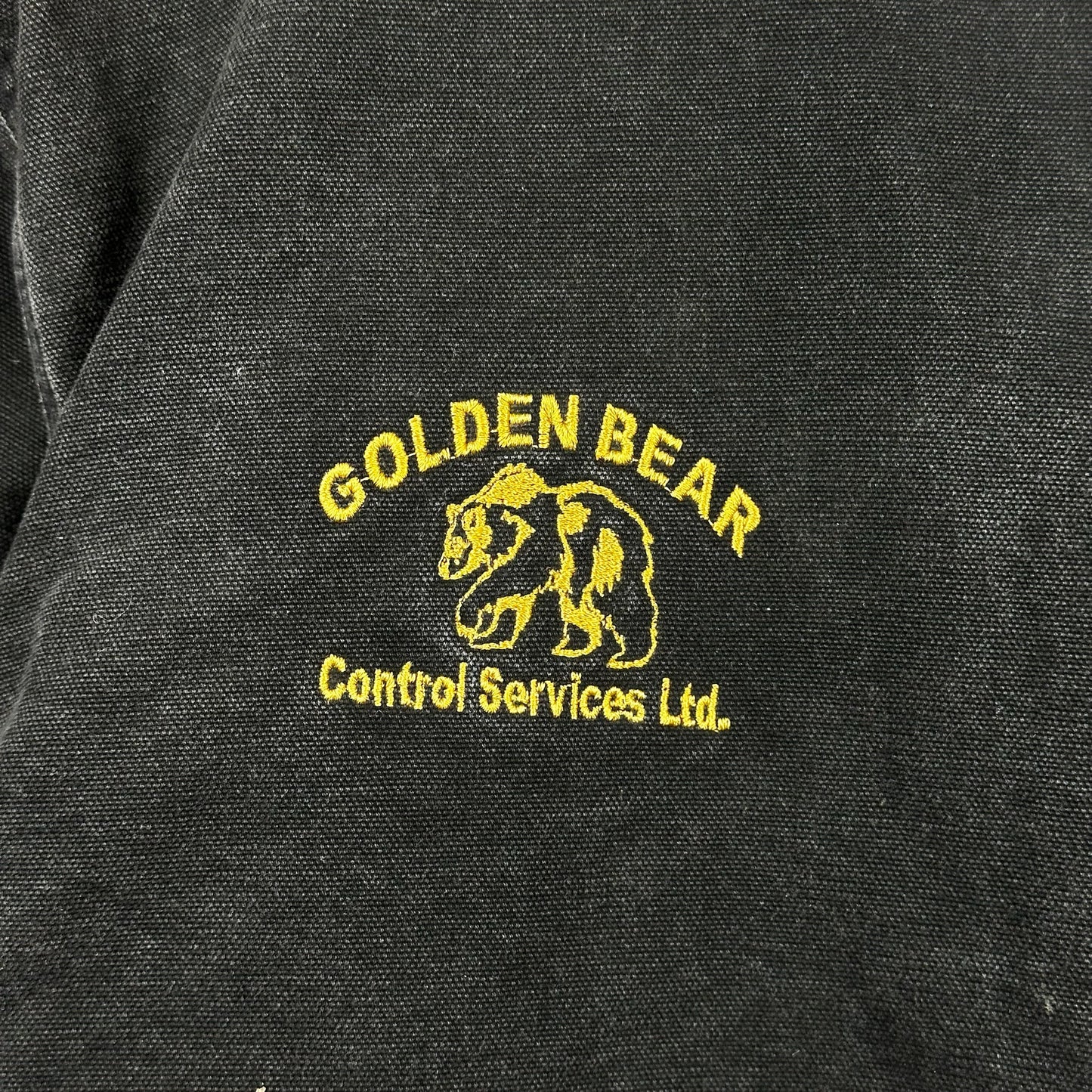 Carhartt Full Swing Golden Bear Embroidery Black Fleece Lined Hooded Jacket