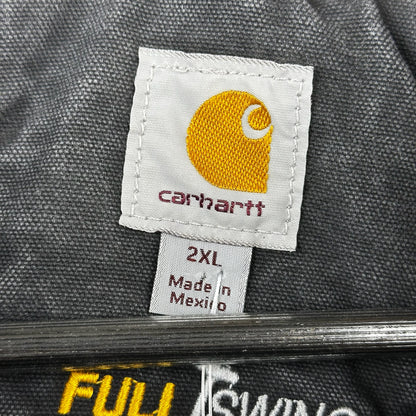 Carhartt Full Swing Golden Bear Embroidery Black Fleece Lined Hooded Jacket