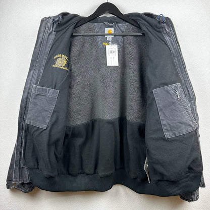 Carhartt Full Swing Golden Bear Embroidery Black Fleece Lined Hooded Jacket