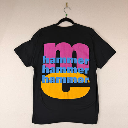 Vintage 91' Screen Stars MC Hammer Mega Print Black Graphic Tee