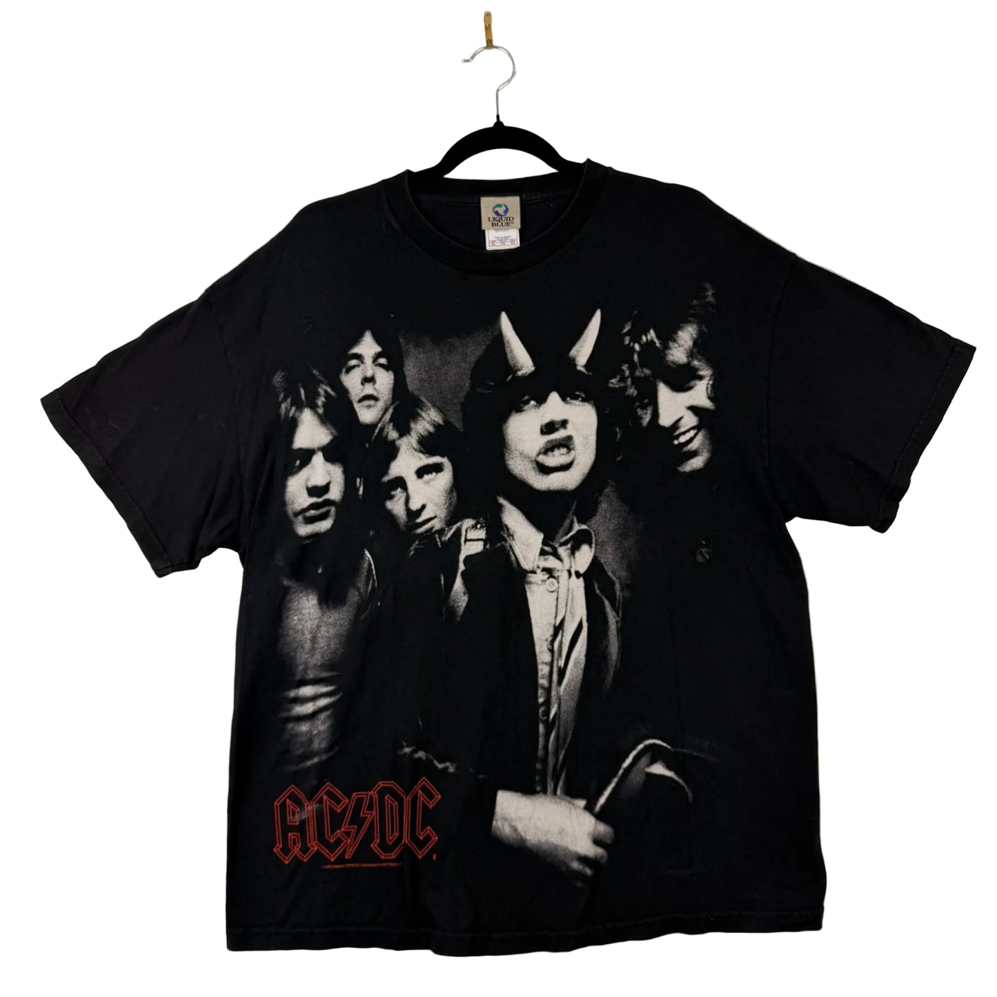 05' Liquid Blue ACDC Big Print Black Graphic Tee
