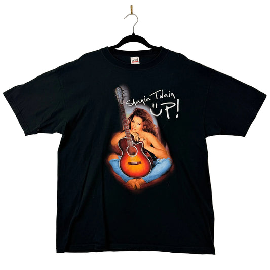 Vintage Anvil Shania Twain Up Black Graphic Tour Tee