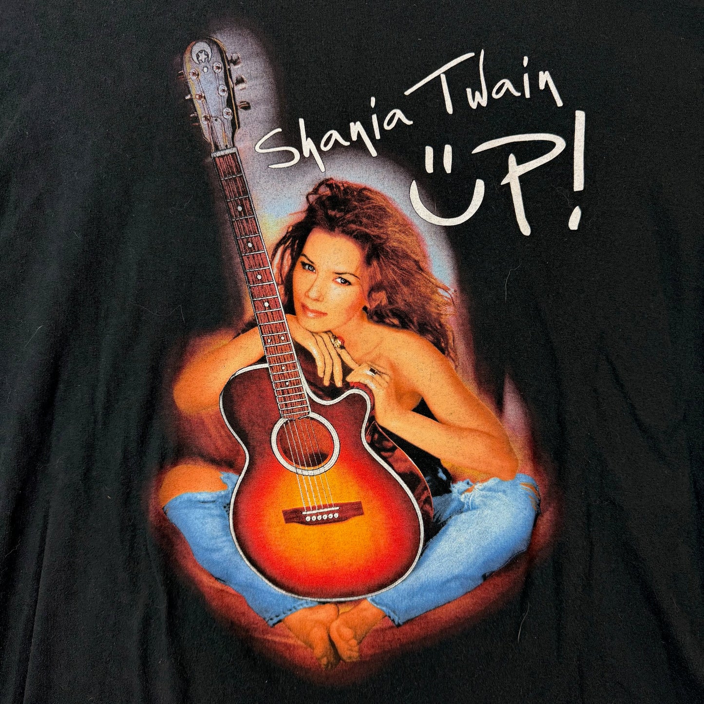 Vintage Anvil Shania Twain Up Black Graphic Tour Tee