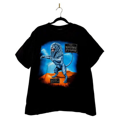 Cut Tag 97/98 The Rolling Stones Bridges to Babylon World Tour Black Tee