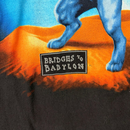 Cut Tag 97/98 The Rolling Stones Bridges to Babylon World Tour Black Tee