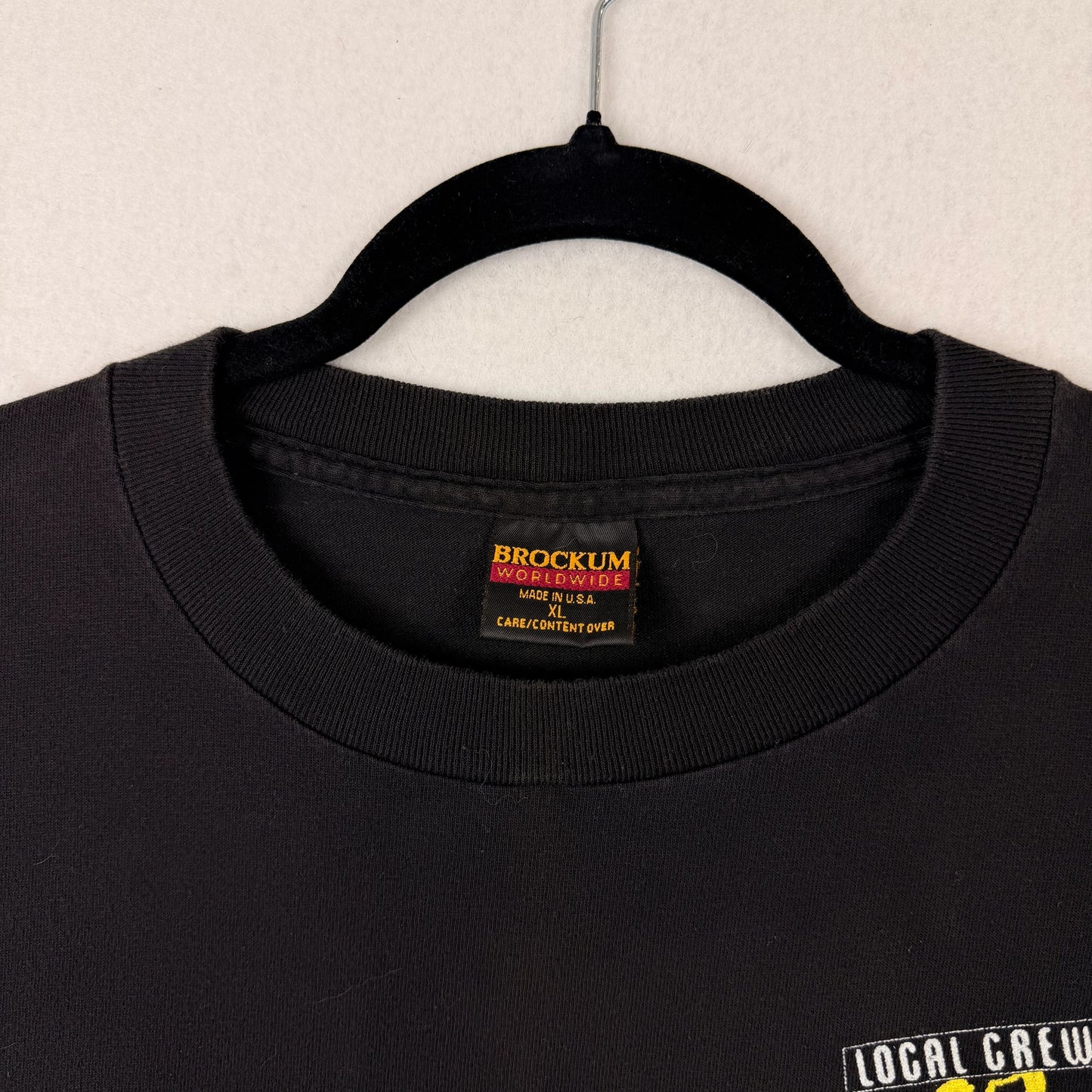 Vintage Brockum Local Crew Rolling Stones World Tour 94/95 Voodoo Lounge Black Tee