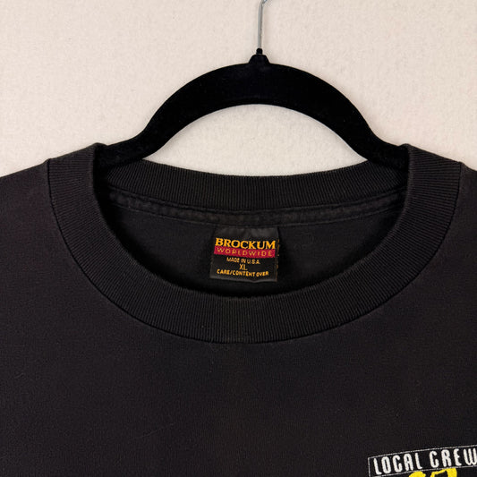 Vintage Brockum Local Crew Rolling Stones World Tour 94/95 Voodoo Lounge Black Tee