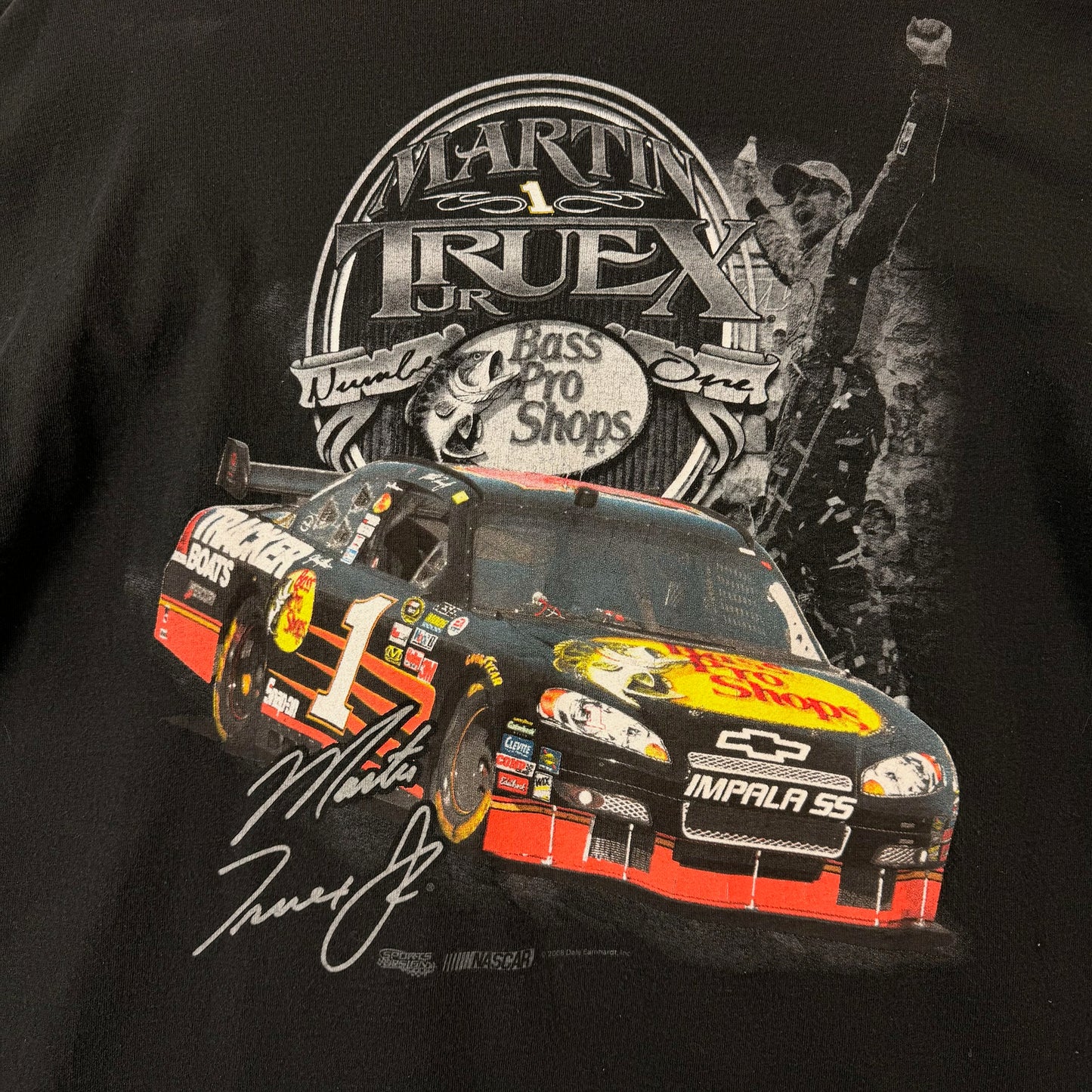 Vintage Chase Nascar Martin Truex Black Racing Graphic Tee