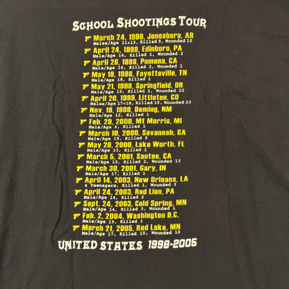 T-Shirt Hell School Shootings Tour 1998-2005 Graphic Tee
