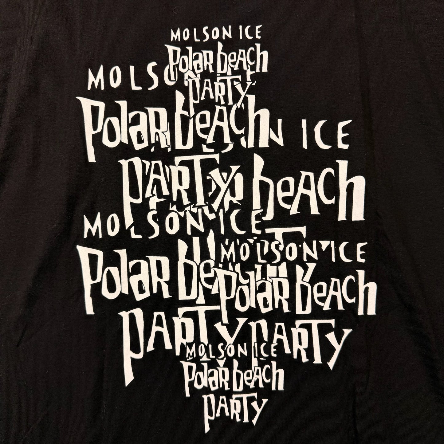 Vintage 1995 Tuktoyaktuk Molson Ice Polar Beach Party “Metallica & Hole” Graphic Black Tee