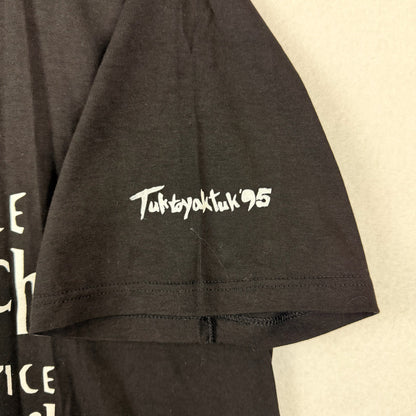 Vintage 1995 Tuktoyaktuk Molson Ice Polar Beach Party “Metallica & Hole” Graphic Black Tee