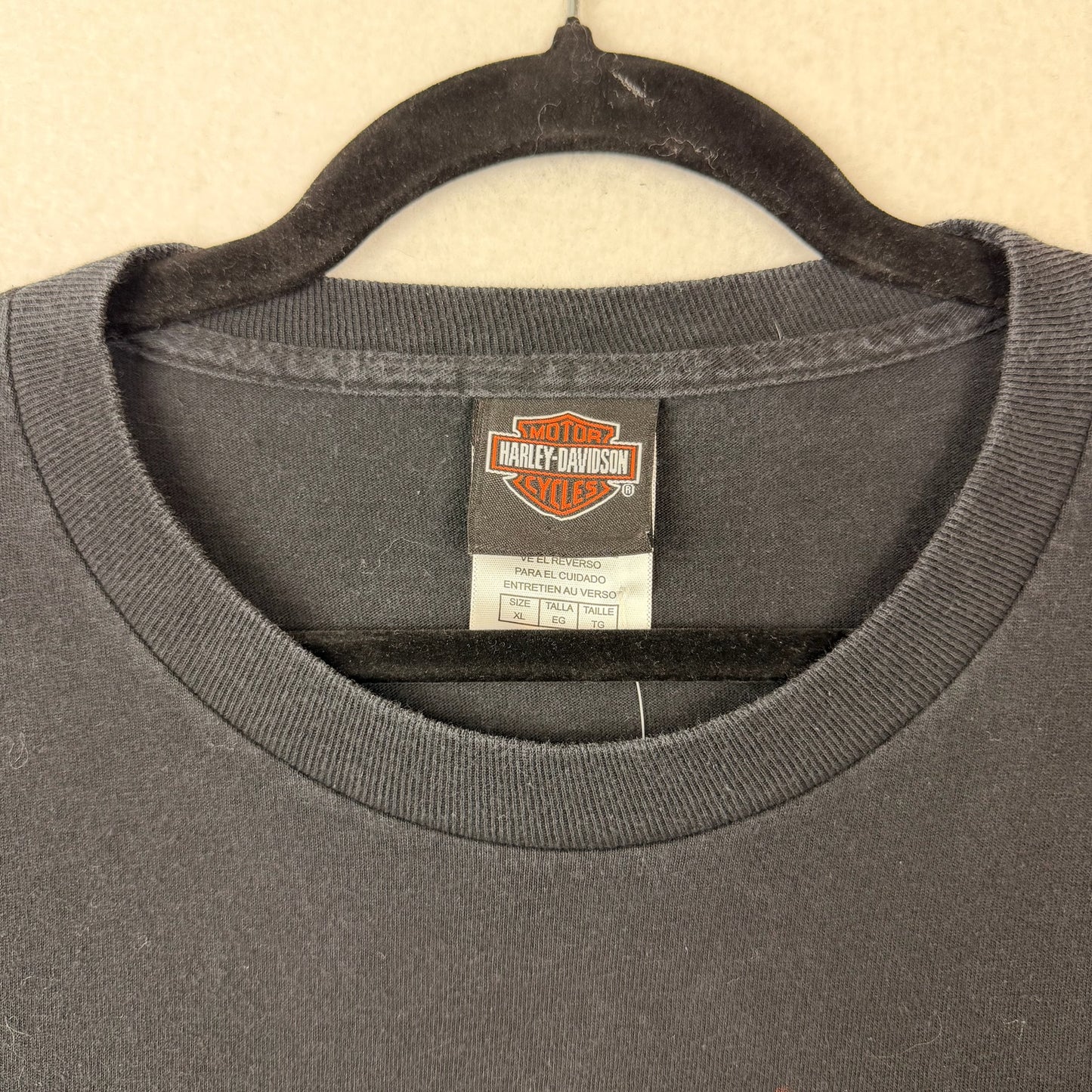 Harley Davidson One Hot Ride Cancun Graphic Black Tee