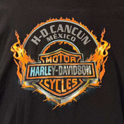 Harley Davidson One Hot Ride Cancun Graphic Black Tee