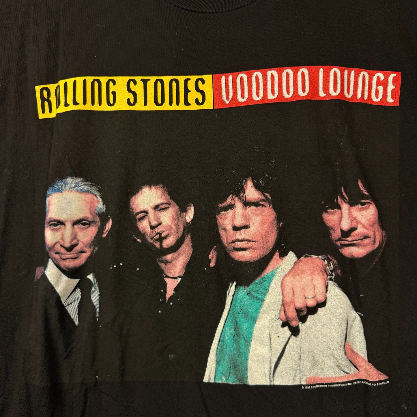 Vintage SunFlag 94/95 Rolling Stones Voodoo Lounge Black Tour Tee