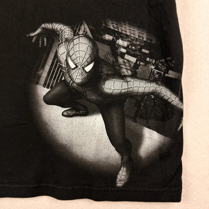 2004 Spiderman 2 Graphic Print Black Tee