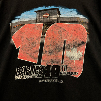 Harley Davidson Barnes 10th Anniversary Graphic Black Tee