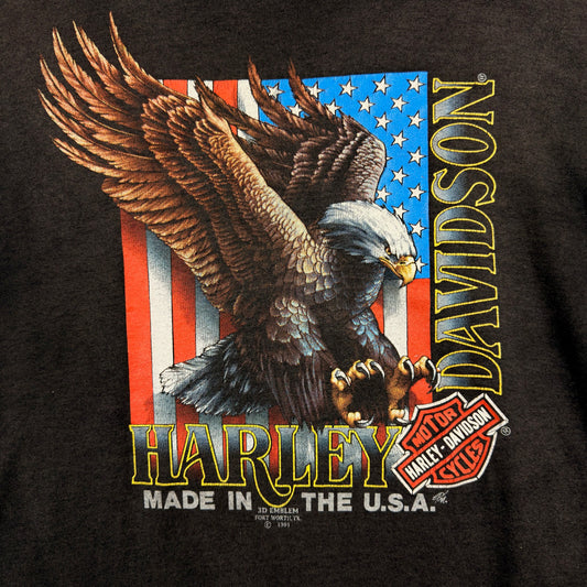 Vintage 3D Emblem Harley Davidson Eagle Tee