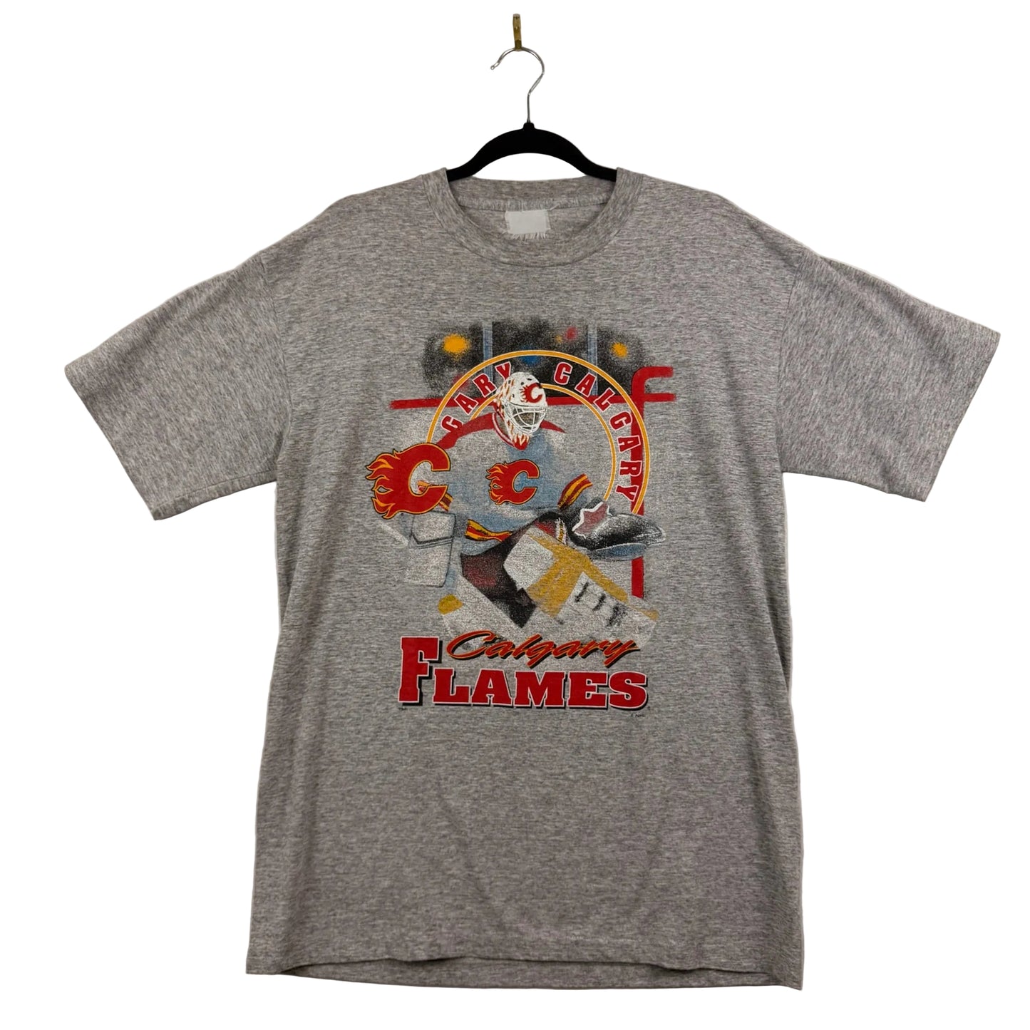 Cut Tag Calgary Flames Graphic Grey Tee