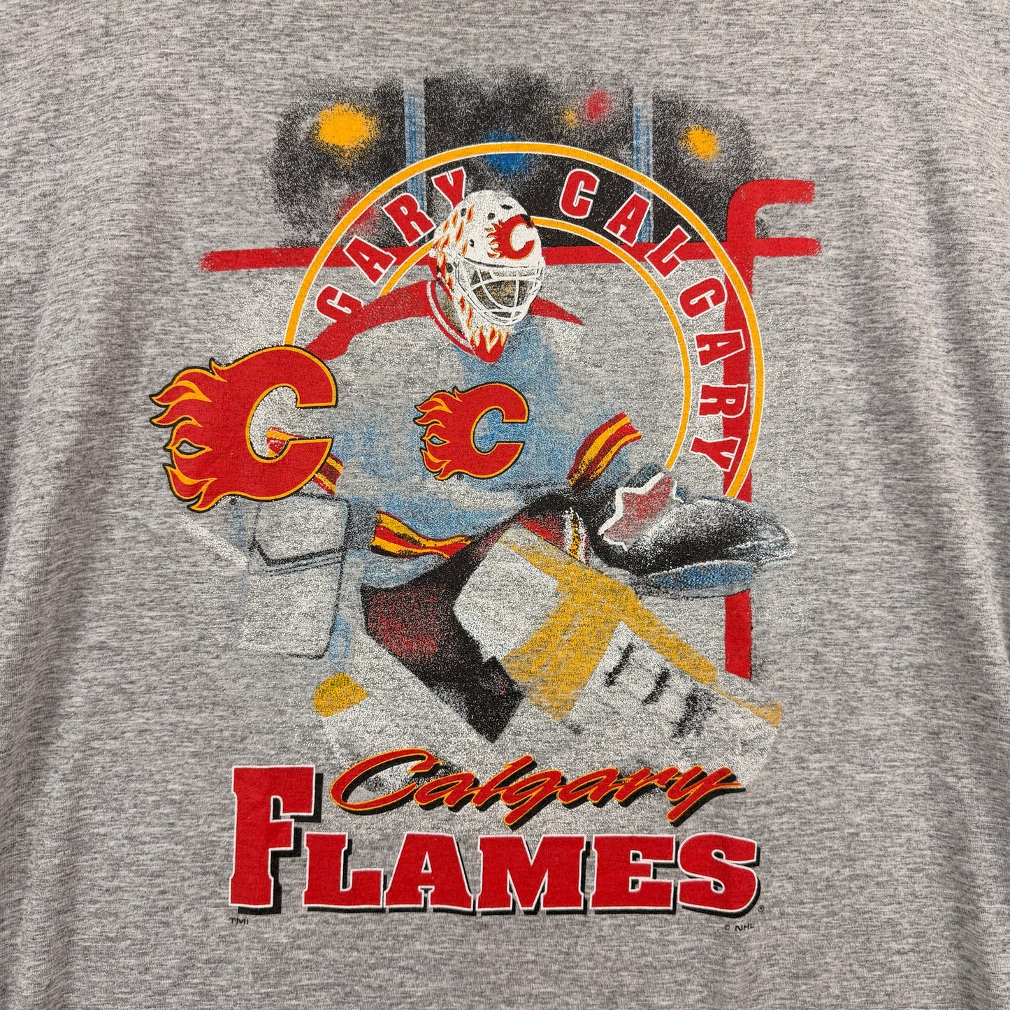 Cut Tag Calgary Flames Graphic Grey Tee