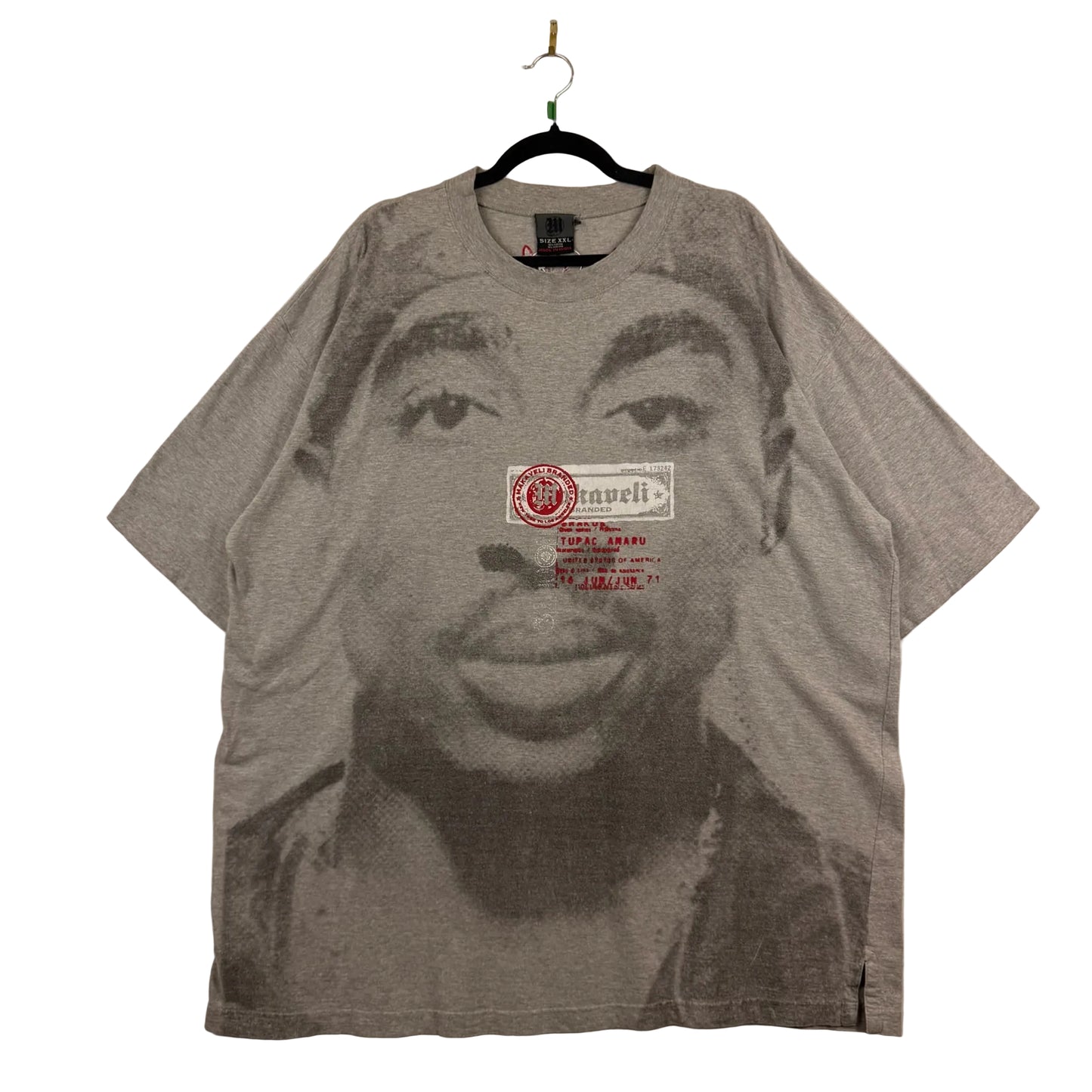 Vintage Makaveli Tupac Shakur Graphic Grey Tee