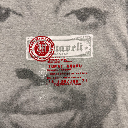 Vintage Makaveli Tupac Shakur Graphic Grey Tee