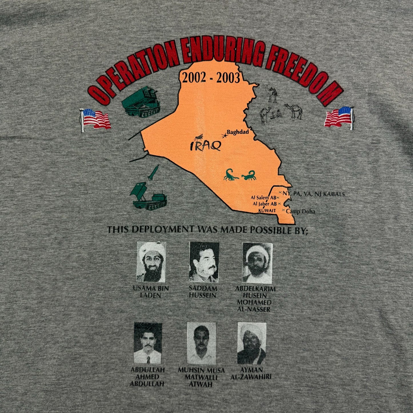 Vintage Kuwait Operation Enduring Freedom Terrorist Tee