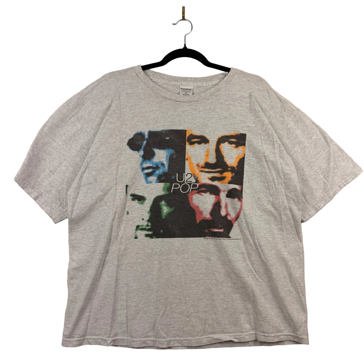 Vintage 97' PolyGram U2 Pop Mart Tour Grey Tee