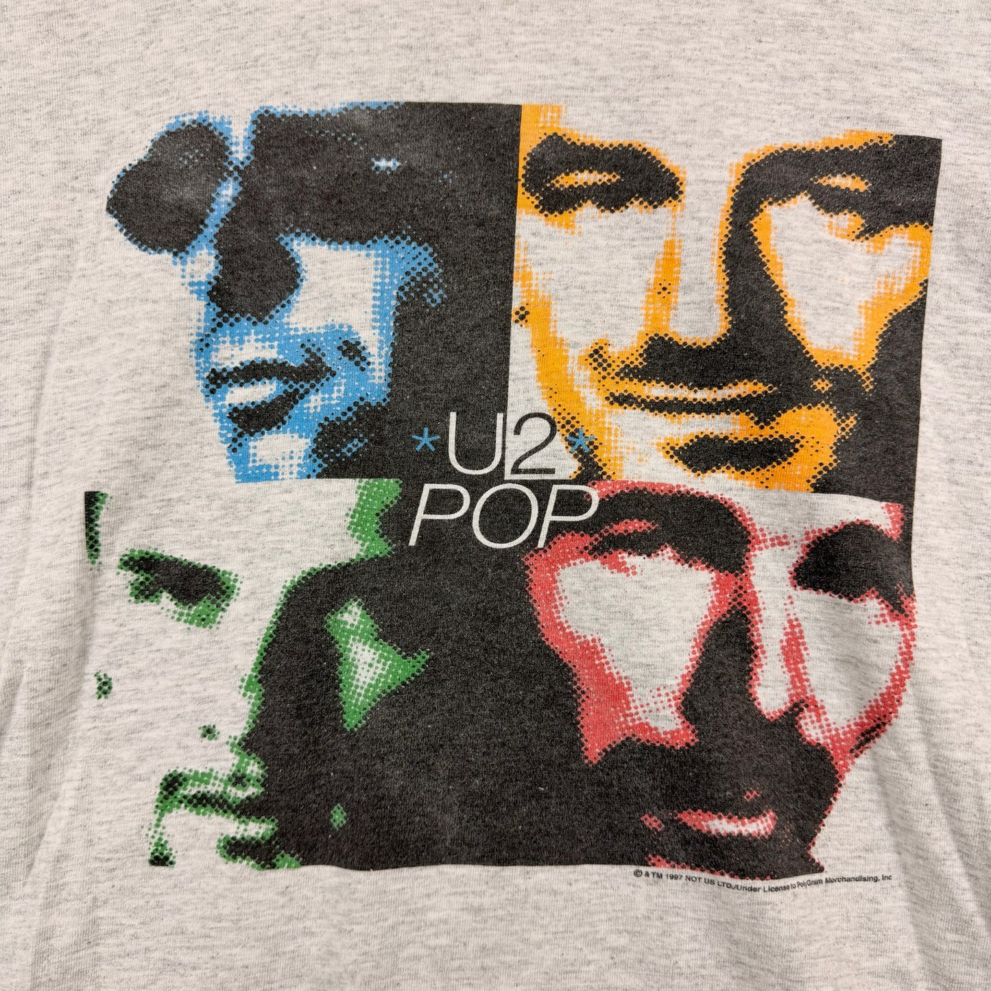 Vintage 97' PolyGram U2 Pop Mart Tour Grey Tee