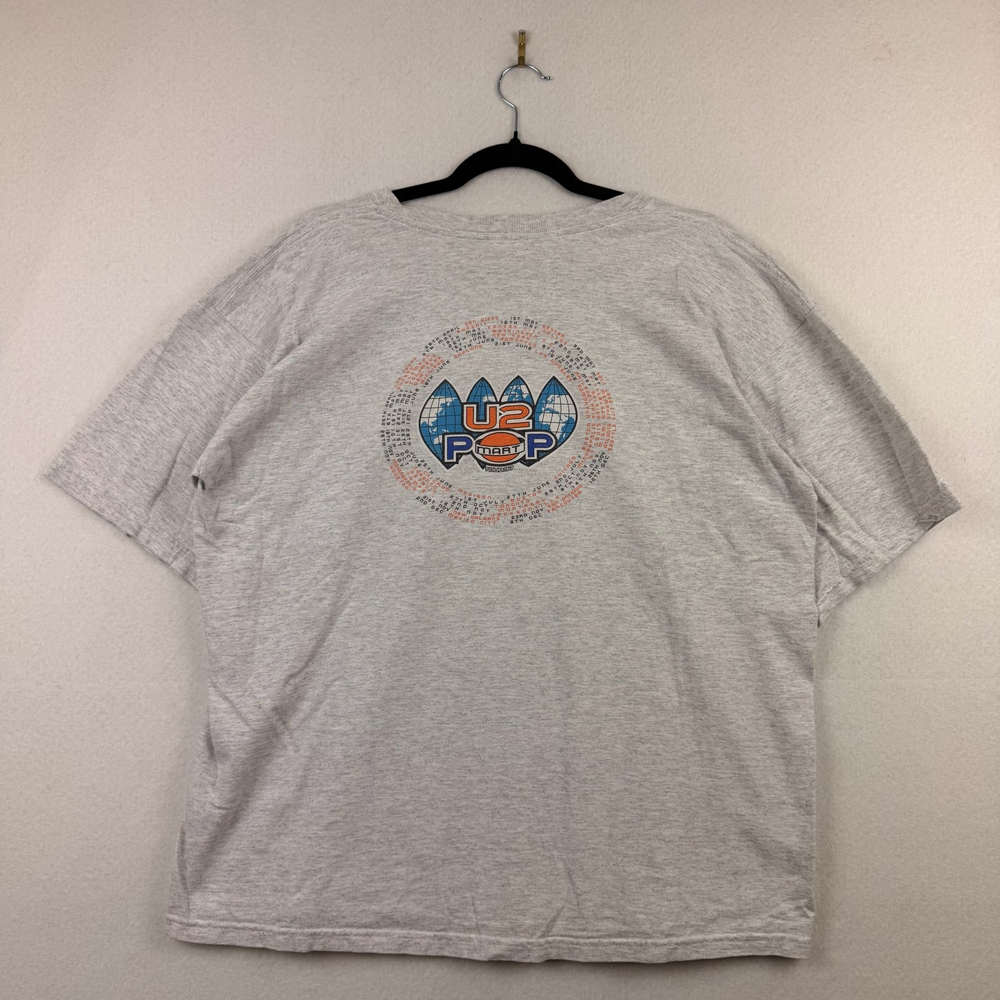Vintage 97' PolyGram U2 Pop Mart Tour Grey Tee