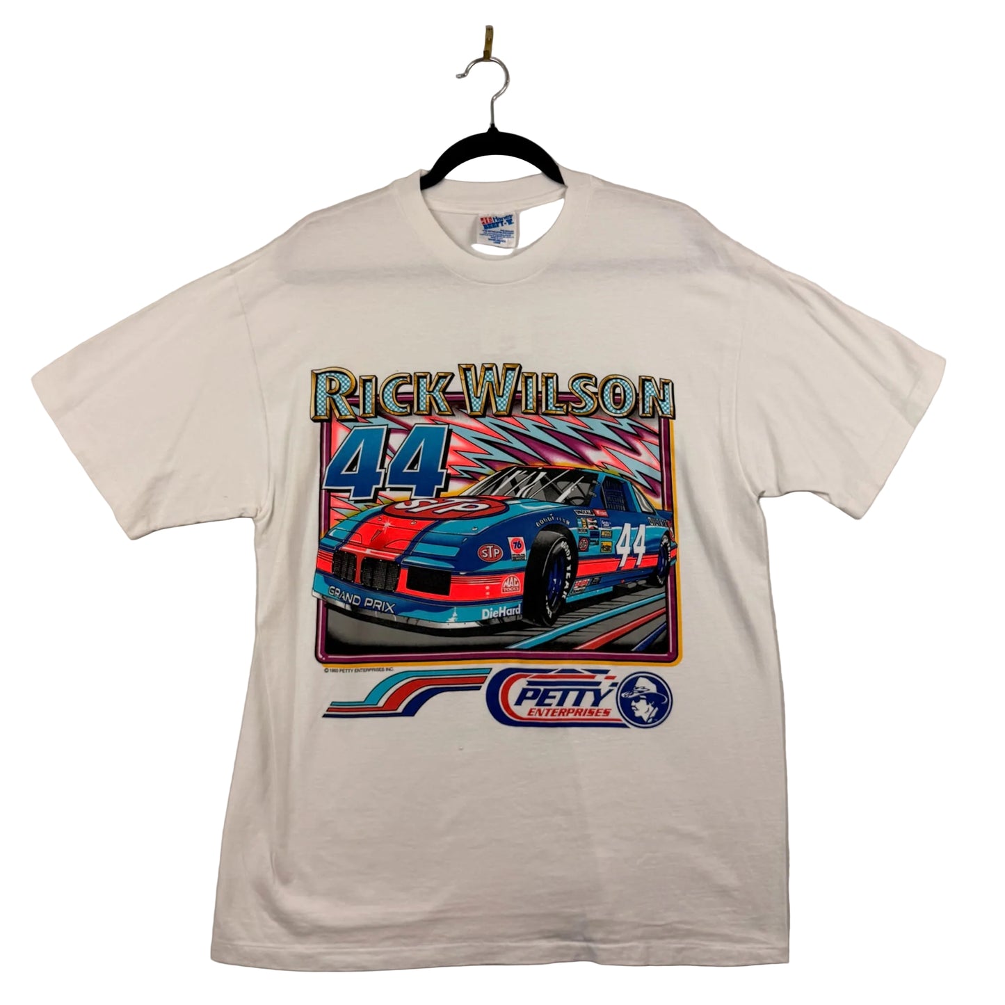 93 Hanes Rick Wilson White Racing Tee