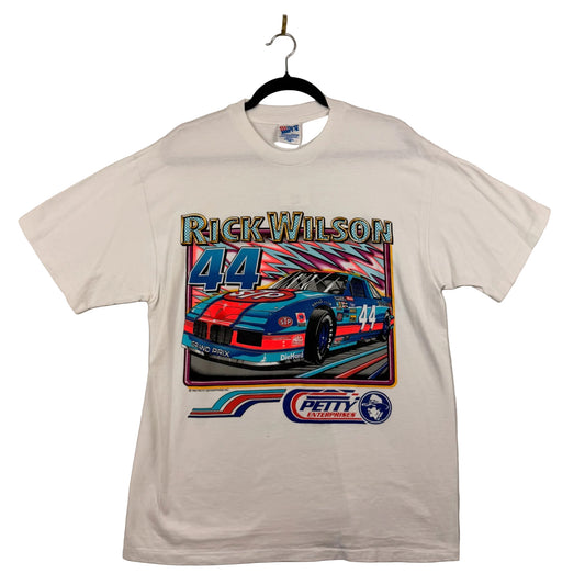 93 Hanes Rick Wilson White Racing Tee