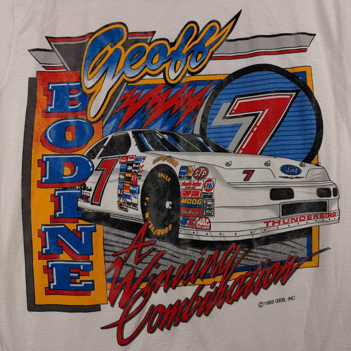 93 Preferred Geoff Bodine White Mega Tee
