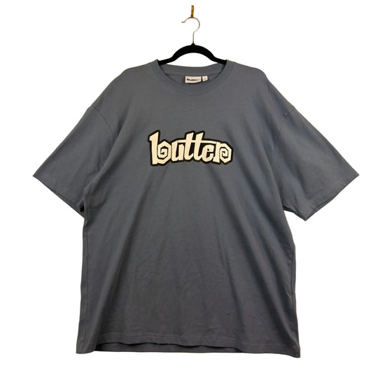 Butter Mute Blue Script Graphic Tee