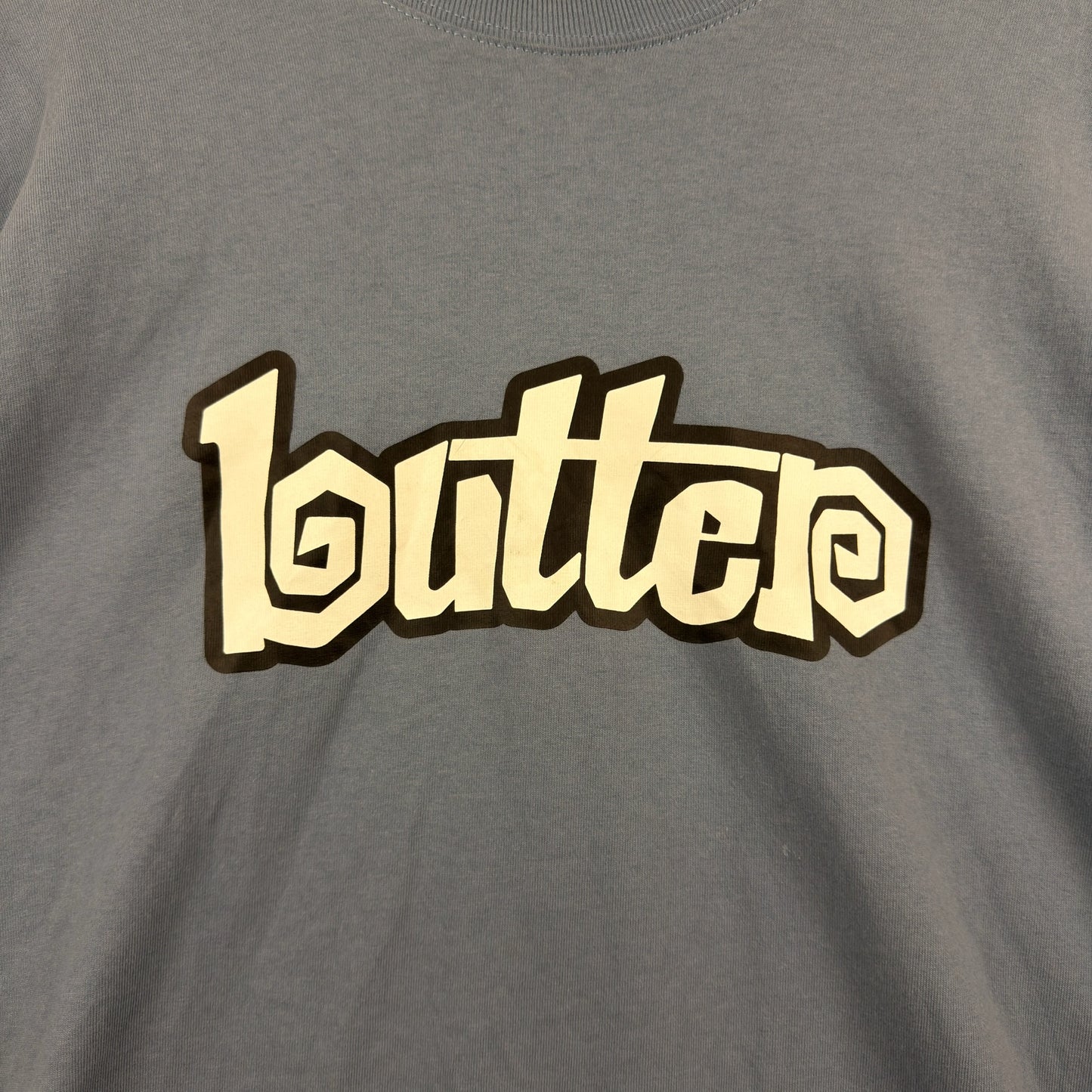 Butter Mute Blue Script Graphic Tee