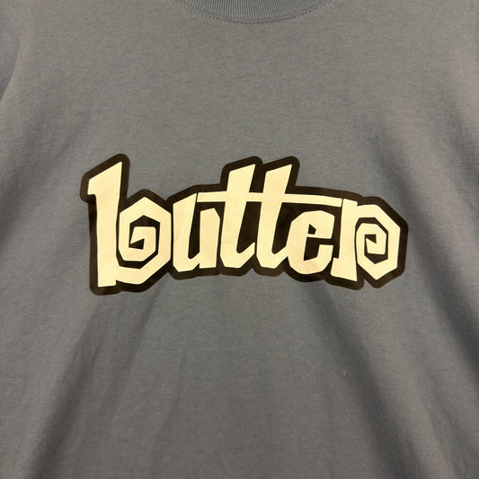 Butter Mute Blue Script Graphic Tee