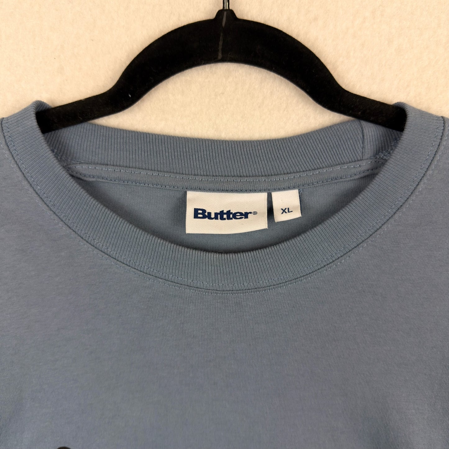 Butter Mute Blue Script Graphic Tee