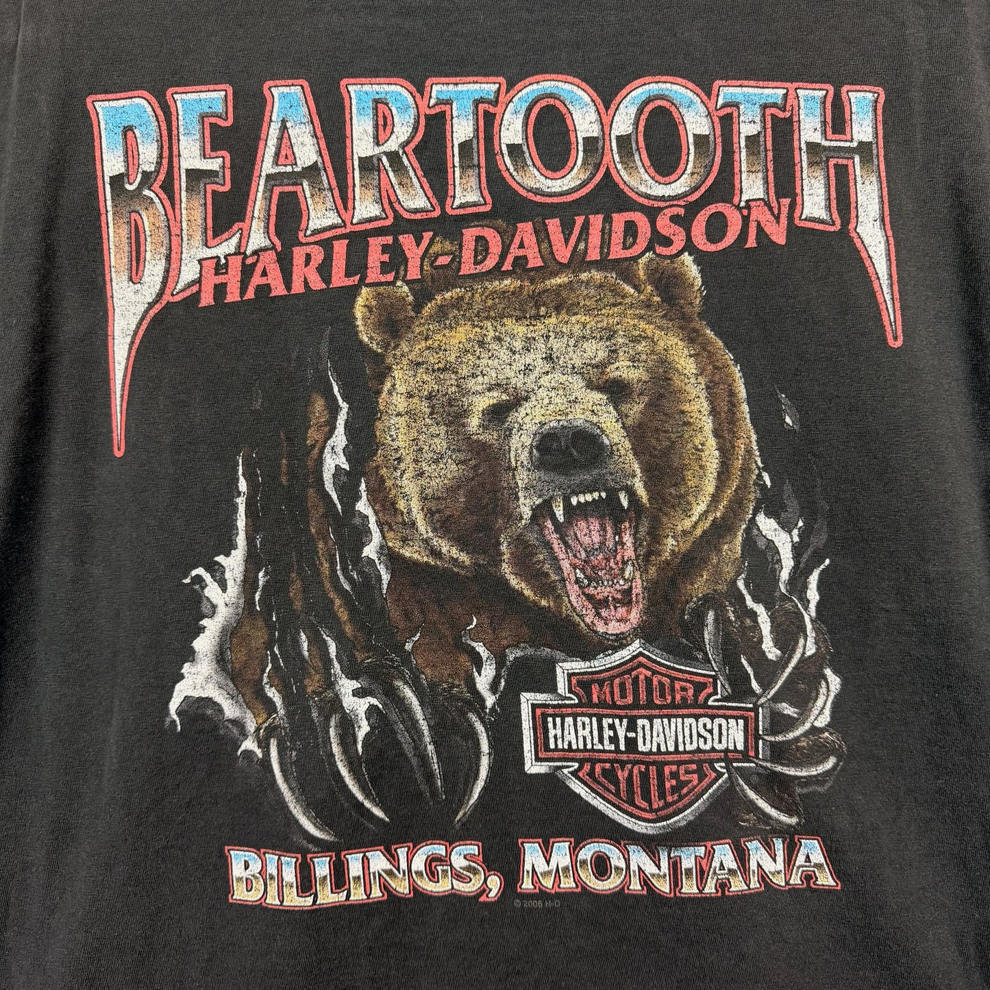 Harley Davidson Beartooth Billings Montana Black Graphic Tee