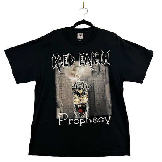 Vintage Delta Iced Earth Prophecy Band Black Tee