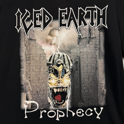 Vintage Delta Iced Earth Prophecy Band Black Tee