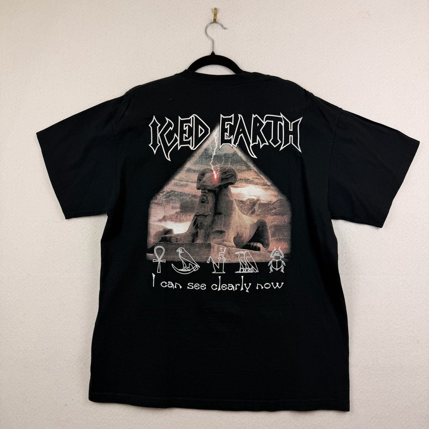 Vintage Delta Iced Earth Prophecy Band Black Tee