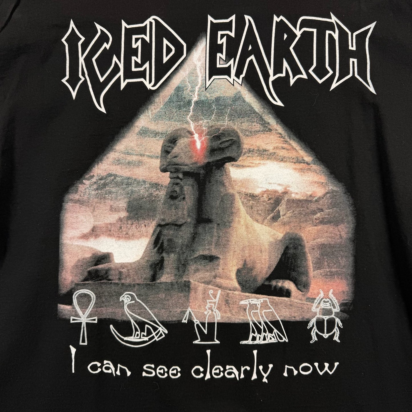 Vintage Delta Iced Earth Prophecy Band Black Tee