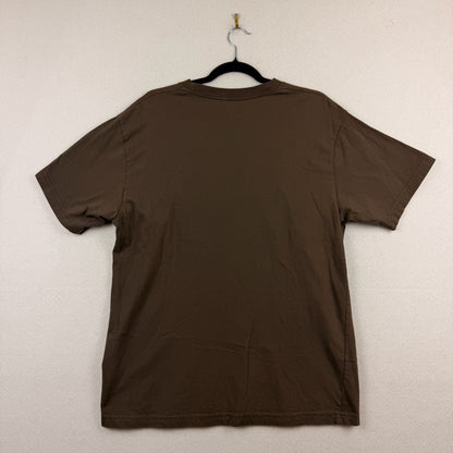 Dime Taupe Center Logo Embroidery Tee