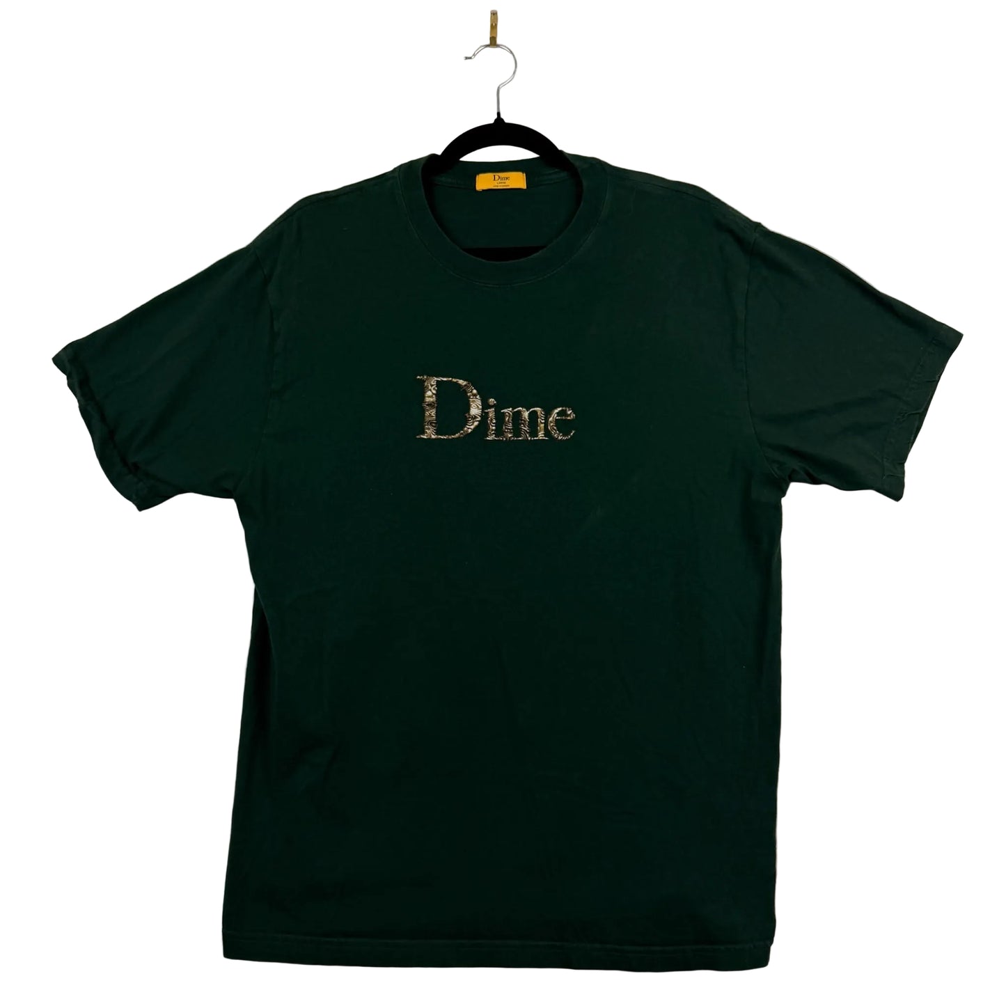 Dime Green Center Logo Embroidery Tee