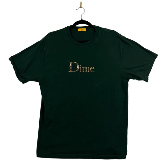 Dime Green Center Logo Embroidery Tee